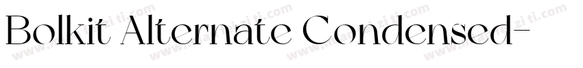 Bolkit Alternate Condensed字体转换
